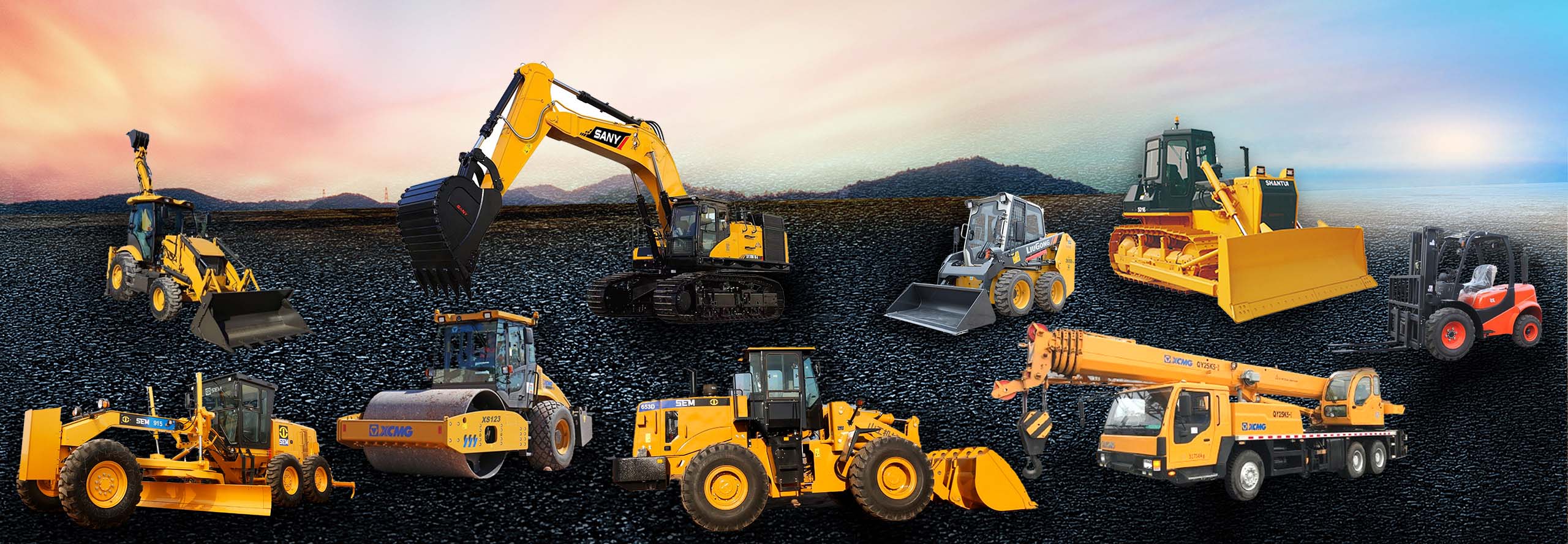 Cargador de ruedas | Excavadora | Bulldozer | motoniveladora - XCMG SEM SHANTUI LIUGONG SANY - HUAKAI
